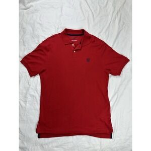 NEW W/O TAGS Chaps Polo Shirt Mens M Red Natural Stretch Fit Short Sleeve Casual
